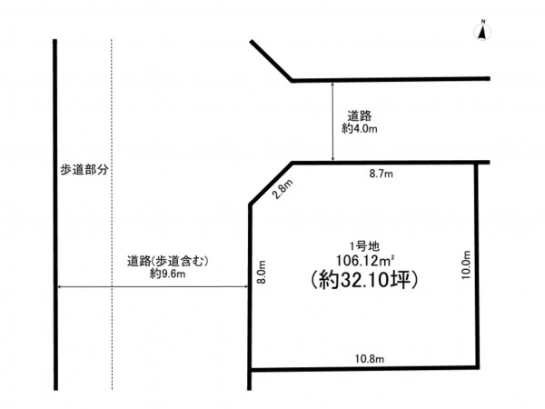 三郷市鷹野、土地の間取り画像です