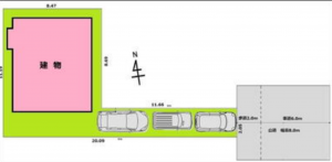 三郷市三郷、中古一戸建ての地図画像です