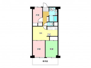 三郷市東町、マンションの間取り画像です