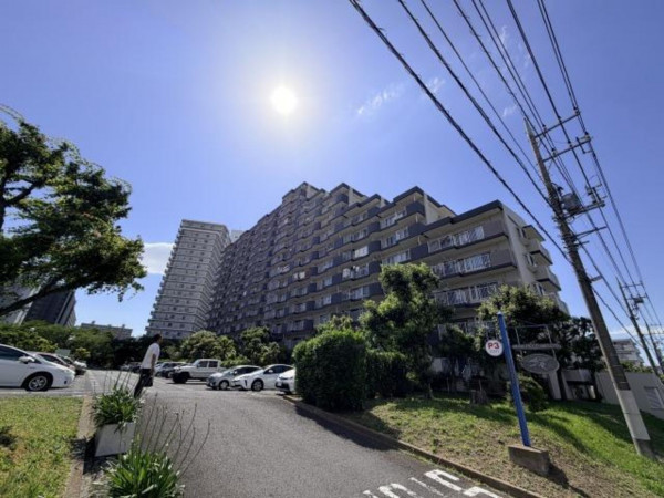 三郷市さつき平、マンションの前面道路を含む現地写真画像です