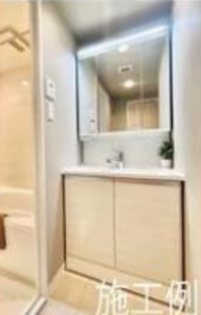 三郷市高州、マンションの洗面画像です