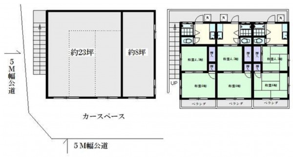 三郷市戸ケ崎、収益物件/アパートの間取り画像です