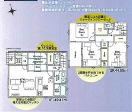 三郷市高州、新築一戸建ての間取り画像です