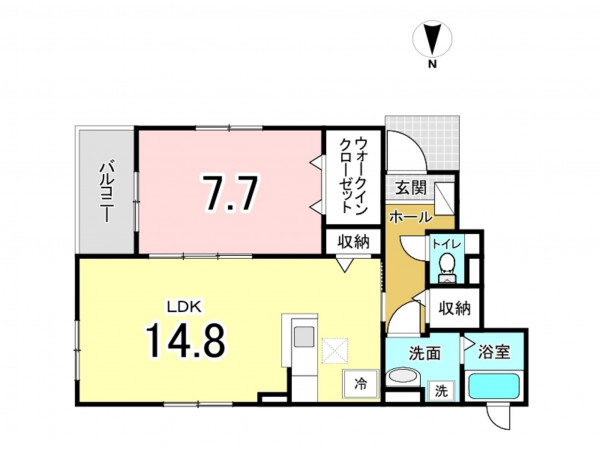 吉川市平沼、収益物件/アパートの間取り画像です