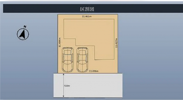 三郷市後谷、新築一戸建ての間取り画像です