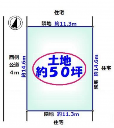 吉川市大字保、土地の間取り画像です
