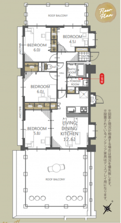吉川市大字保、マンションの間取り画像です