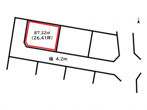 前橋市小相木町、土地の間取り画像です