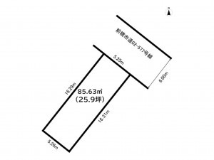 前橋市三河町、土地の間取り画像です