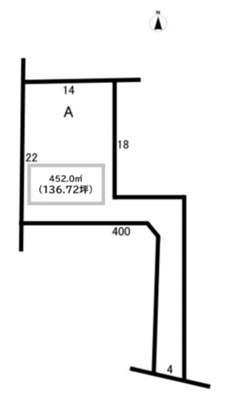 前橋市下長磯町、土地の間取り画像です