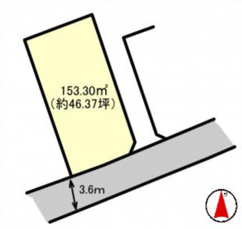 前橋市東片貝町、土地の間取り画像です