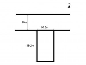 前橋市朝倉町、土地の間取り画像です