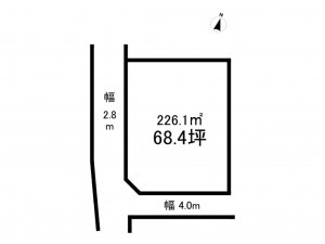 前橋市岩神町、土地の間取り画像です