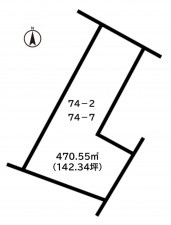 前橋市平和町、土地の間取り画像です
