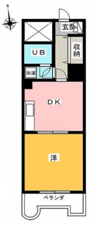 前橋市住吉町、マンションの間取り画像です