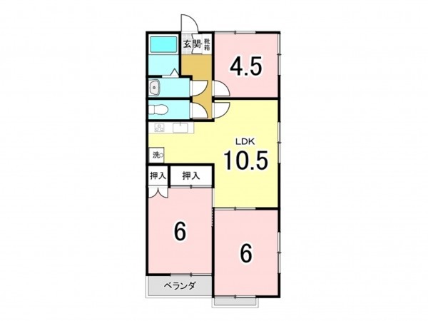 前橋市川曲町、収益物件/アパートの間取り画像です