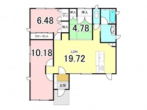 前橋市小相木町、中古一戸建ての間取り画像です