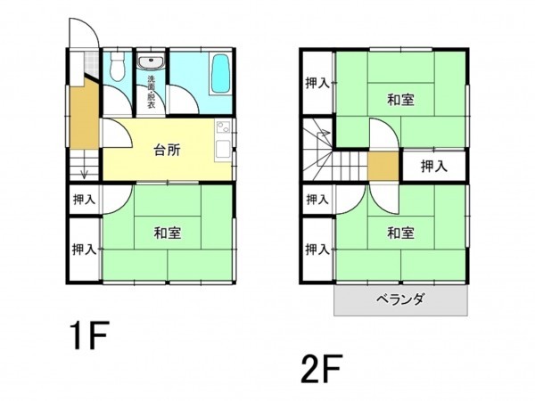 前橋市若宮町、中古一戸建ての間取り画像です