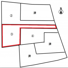 前橋市富田町、土地の間取り画像です