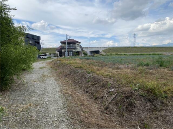 前橋市青柳町、土地の前面道路を含む現地写真画像です