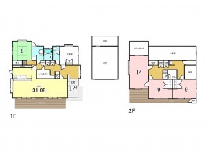 前橋市下沖町、中古一戸建ての間取り画像です