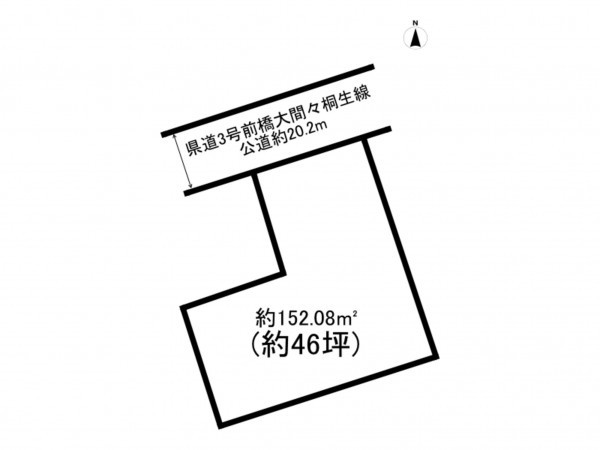 前橋市城東町、土地の間取り画像です