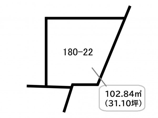 前橋市若宮町、土地の間取り画像です