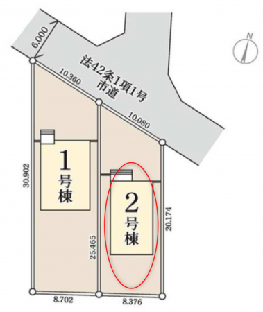 前橋市緑が丘町、新築一戸建ての画像です