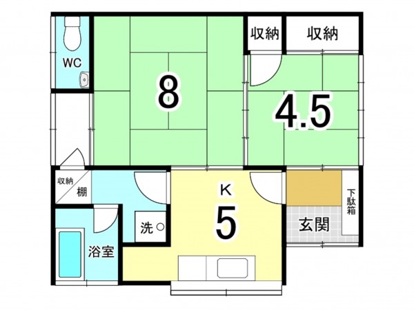 前橋市田口町、中古一戸建ての間取り画像です