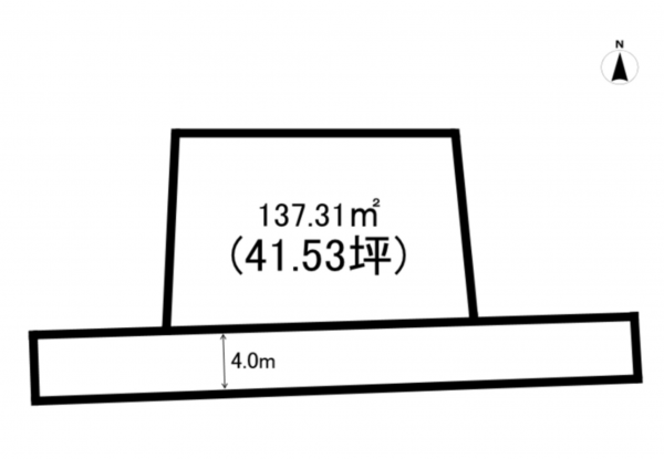 前橋市三俣町、土地の間取り画像です