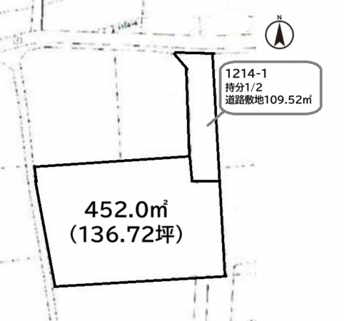 前橋市箱田町、土地の間取り画像です