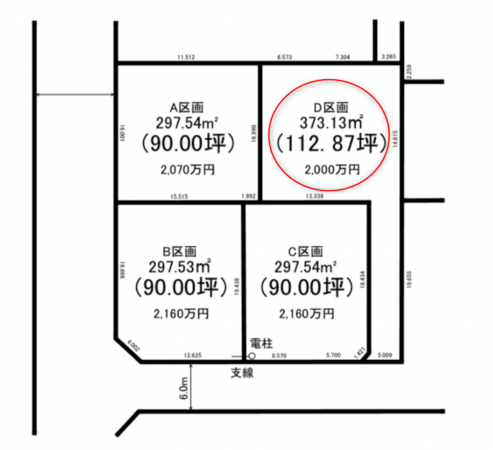 前橋市荒牧町、土地の間取り画像です