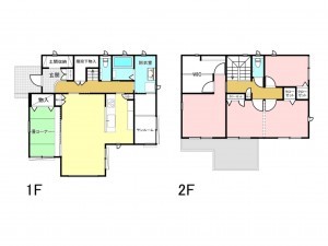 前橋市北代田町、中古一戸建ての間取り画像です