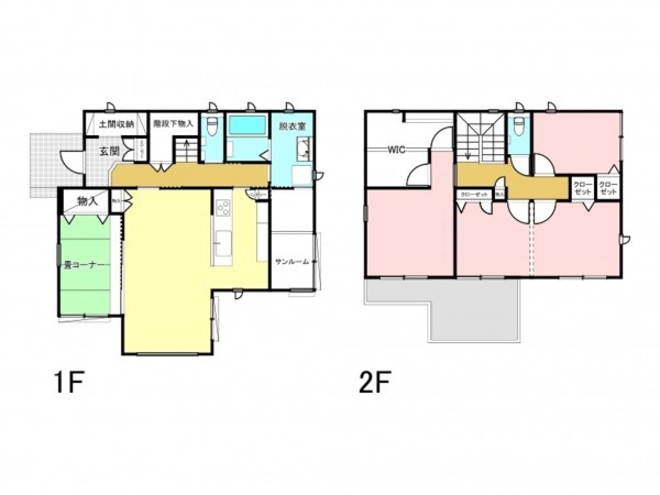 前橋市北代田町、中古一戸建ての間取り画像です
