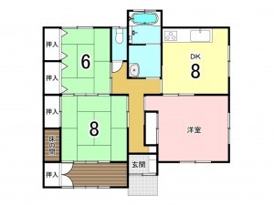 前橋市青柳町、中古一戸建ての間取り画像です