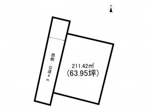前橋市天川大島町、土地の間取り画像です