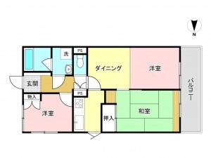 前橋市問屋町、マンションの間取り画像です