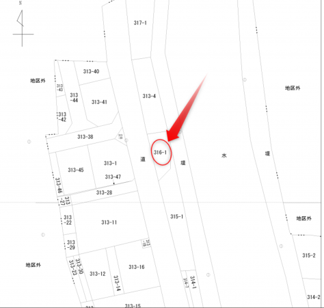 前橋市龍蔵寺町、土地の間取り画像です