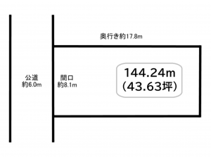 前橋市天川大島町、土地の間取り画像です