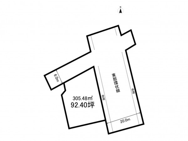 前橋市日吉町、土地の間取り画像です