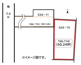 前橋市下新田町、土地の間取り画像です
