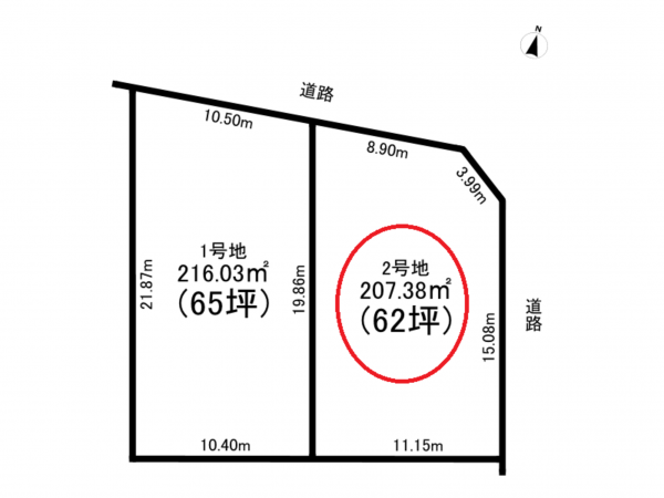 前橋市荒牧町、土地の間取り画像です