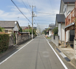 前橋市大利根町、土地の前面道路を含む現地写真画像です