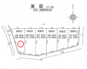 前橋市房丸町、土地の間取り画像です