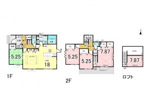 前橋市上新田町、新築一戸建ての間取り画像です