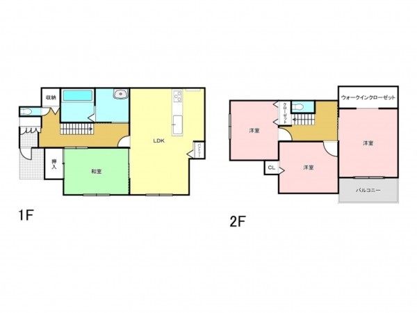 前橋市紅雲町、中古一戸建ての間取り画像です