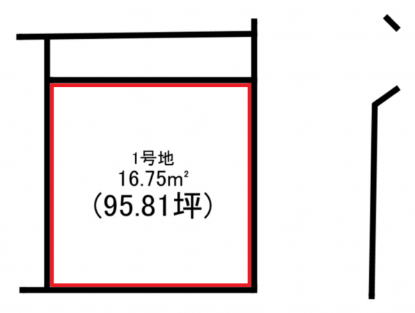前橋市東片貝町、土地の間取り画像です