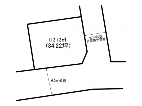 前橋市総社町、土地の間取り画像です
