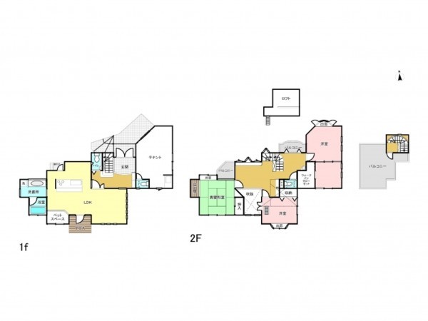 前橋市本町、中古一戸建ての間取り画像です