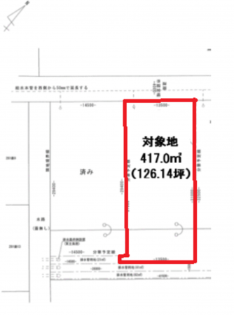 前橋市野中町、土地の間取り画像です